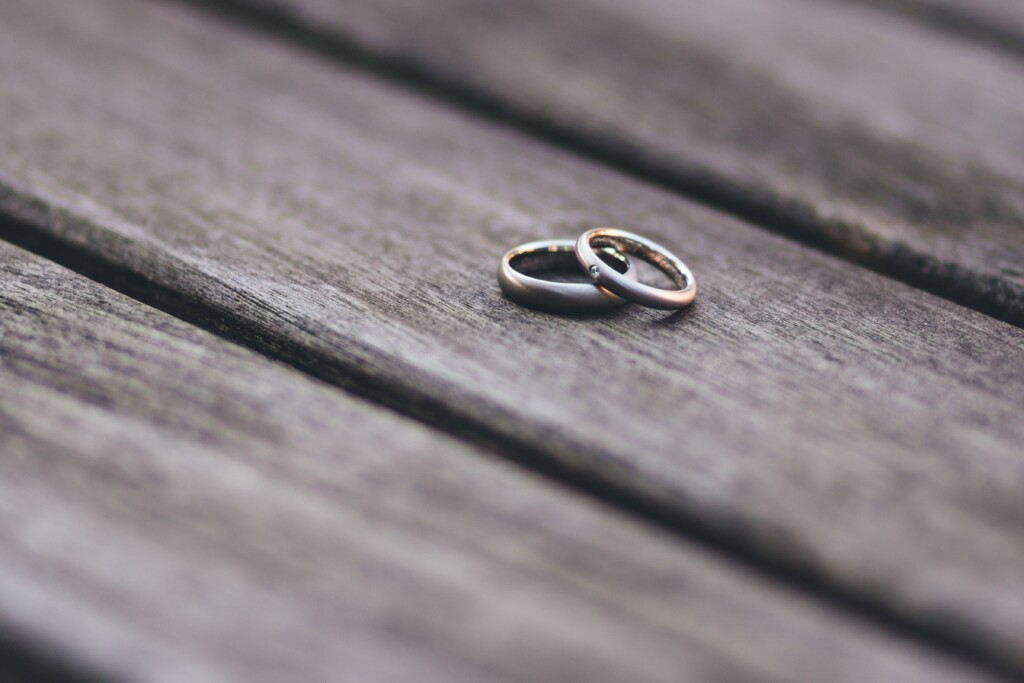 two rings on table