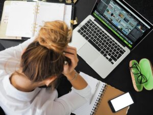 Person working on computer